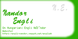 nandor engli business card